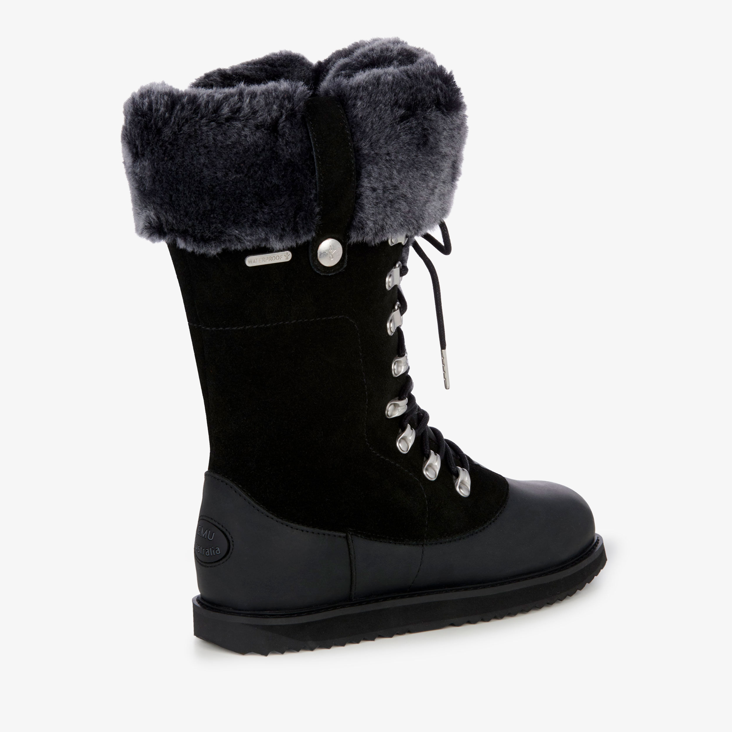Aya genuine sheepskin waterproof leather top boot