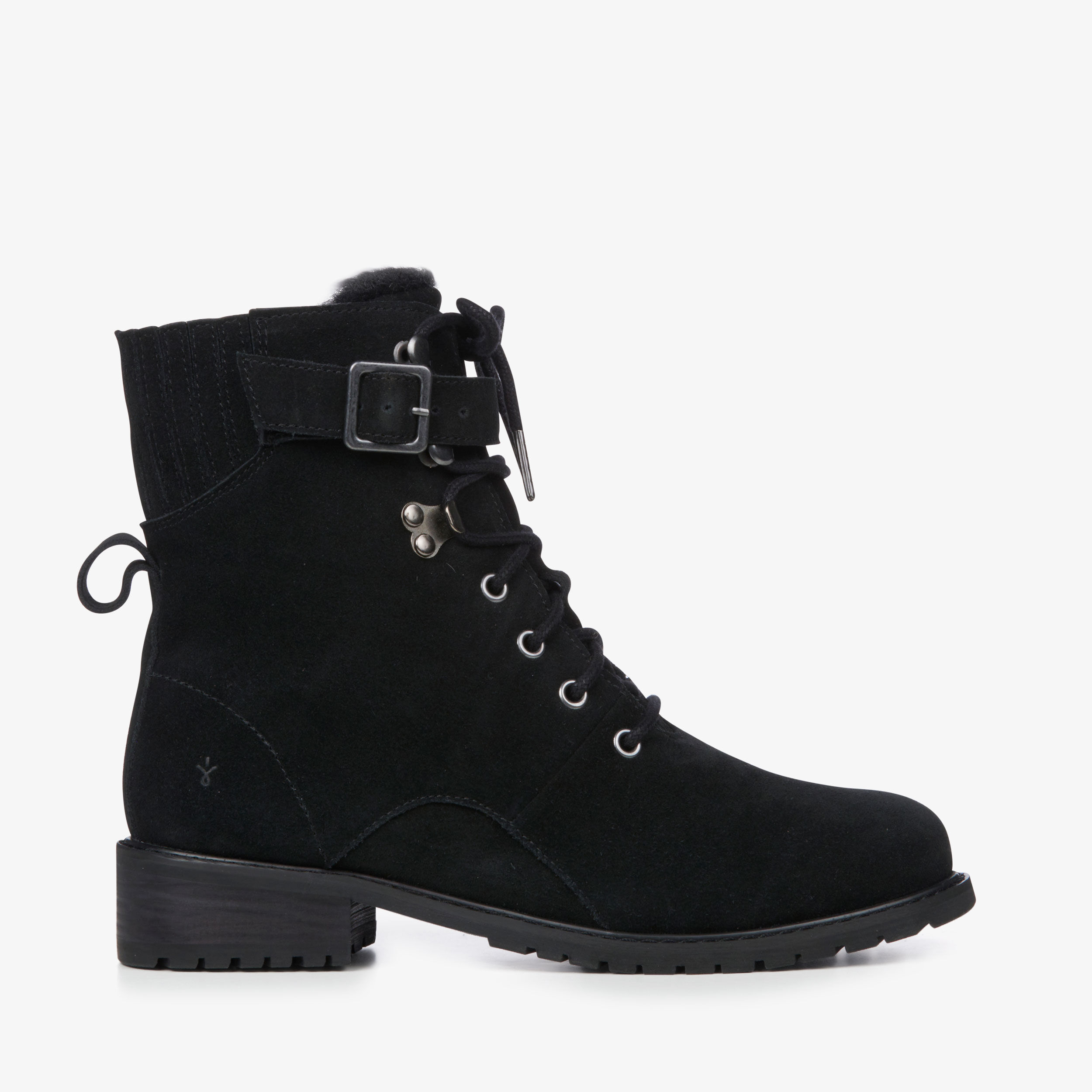 Womens suede combat boots on sale