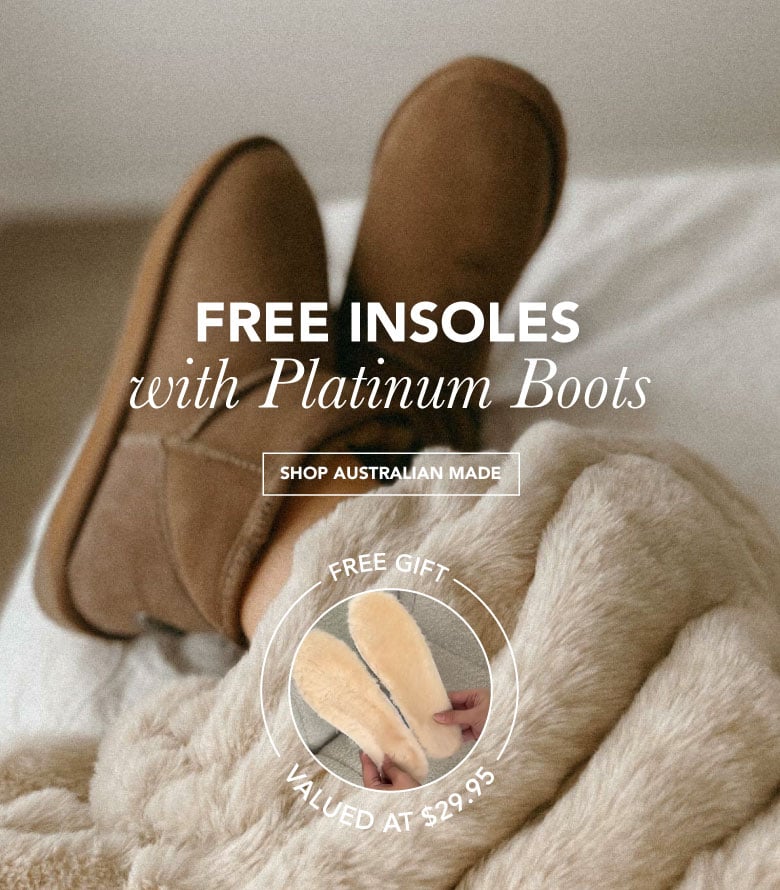 ADD ALT TEXT reads: Free Insoles with Platinum Boots.