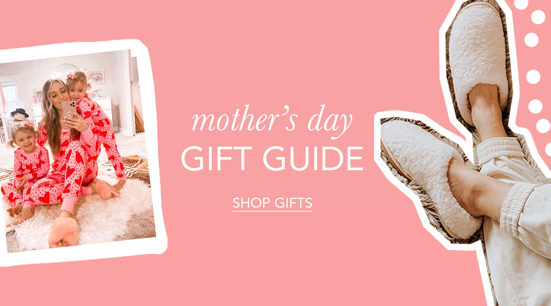 Text reads: Mother's Day Gift Guide. Shop Gift Guide.