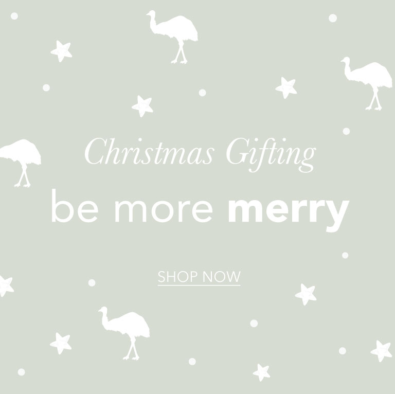 ADD ALT TEXT reads:Christmas Gifting. Be more merry, be more EMU.